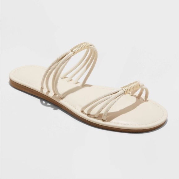 Women's Aura Two Band Slide Sandals -
Universal Thread ™ Cream 9 new - Picture 1 of 7